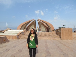 Aarefa Johari at the Pakistan Monument on the last day of the Women Empowerment Conference