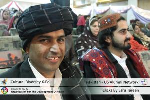 Legislative Fellowship Program alumnus Amanullah Kakar wearing Pakhtun traditional attire at Day Two of Cultural Diversity Expo on Friday, December 27, 2013.