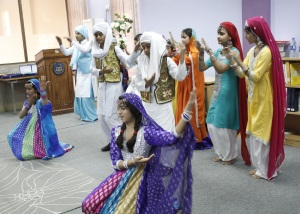 Students from Harvard School performing at the closing ceremony of the project