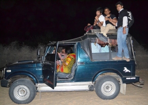 Raj Kumar with friends enroute to Thar