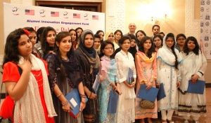 Emerge Pakistan team with U.S Assistant Cultural Affairs Attaché James Cerven and CCIP Alumnus Ali Channa