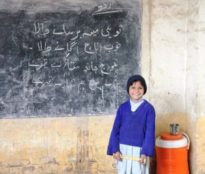 Suleman Anar Gul who benefited from Abbasi’s project happy to be going to school