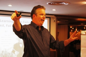 Startup Cup Founder Sean Griffin during Breakout Session 1 on ‘Journey from Idea Generation to Business Opportunity’