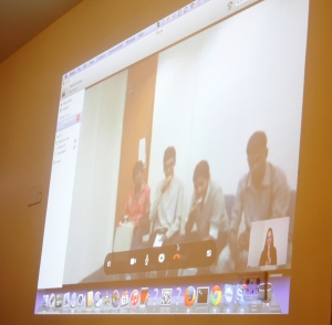 Indian alumni in Chennai during the Skype conversation with their Pakistani counterparts