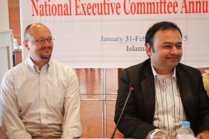 U.S Embassy’s Assistant Cultural Affairs Attaché James Cerven with PUAN Country President Faisal Malik