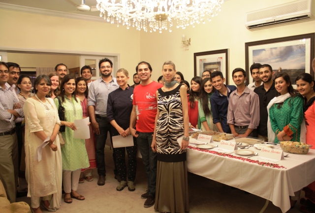 PUAN’s Islamabad chapter leadership with the judges and participants of the Savory vs. Sweet Cooking Competition