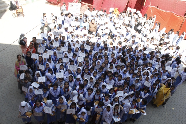 Students at a government school in Liaquatabad, Karachi participated in theater workshops conducted by Seema Zahid, Pakistani Educational Leadership Institute (PELI) alumna.