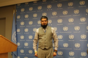 Fulbright Alumnus Dr. Zeeshan-ul-Hassan Usmani at U.N Headquarters 